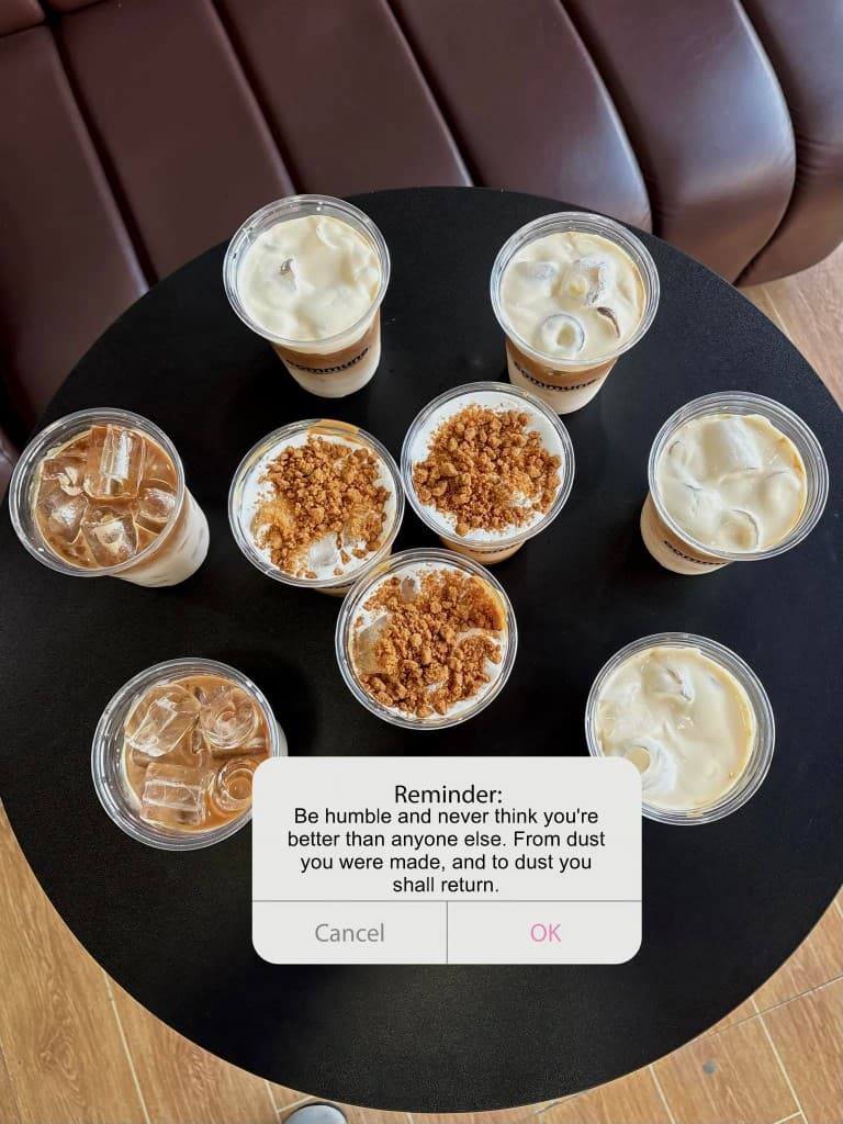 Signature iced drinks at commune